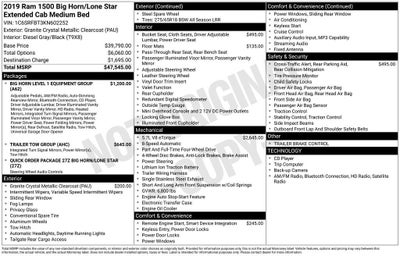2019 RAM 1500 Big Horn/Lone Star Quad Cab 4x4 6'4" Box