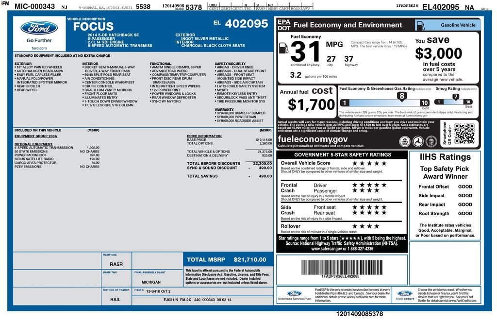 2014 Ford Focus SE