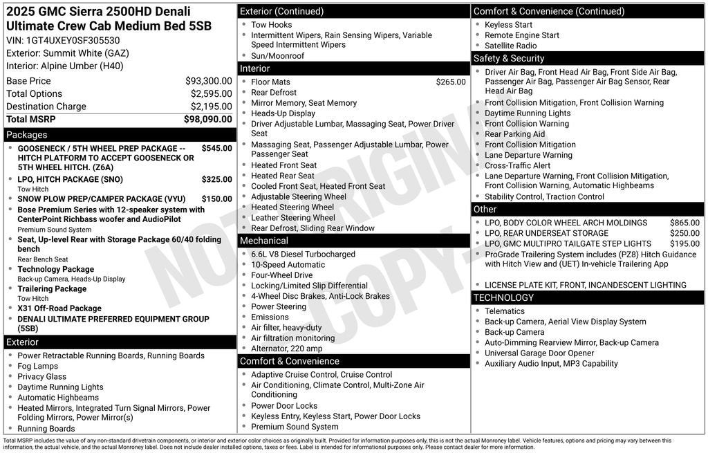 2025 GMC Sierra 2500 HD Denali Ultimate
