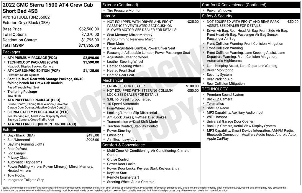 2022 GMC Sierra 1500 AT4