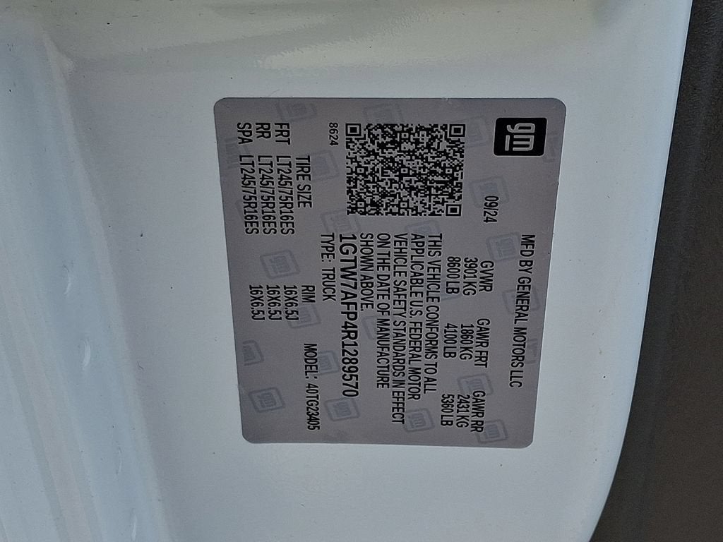 2024 GMC Savana Cargo 2500 Work Van