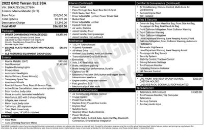 2022 GMC Terrain SLE