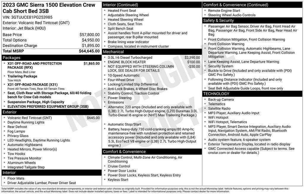 2023 GMC Sierra 1500 Elevation
