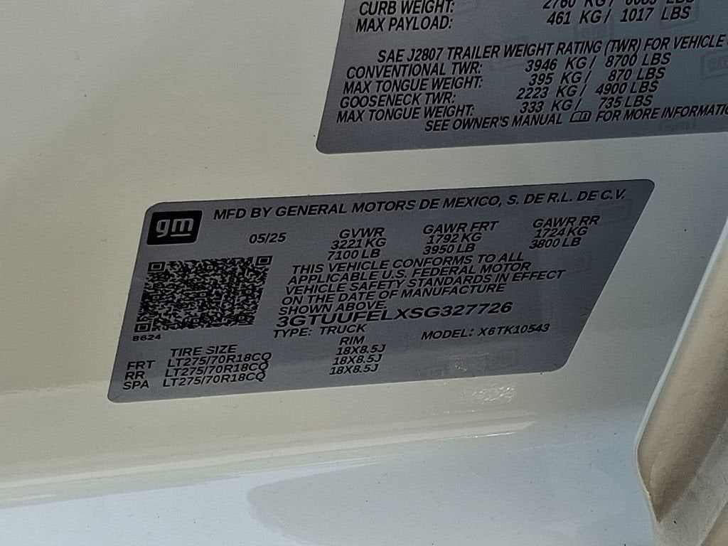 2025 GMC Sierra 1500 AT4X