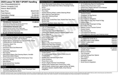 2025 Lexus TX 350 F SPORT Handling
