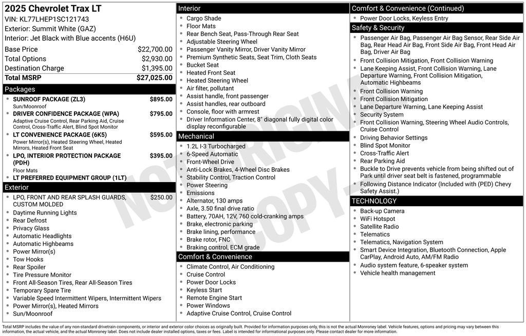 2025 Chevrolet Trax LT