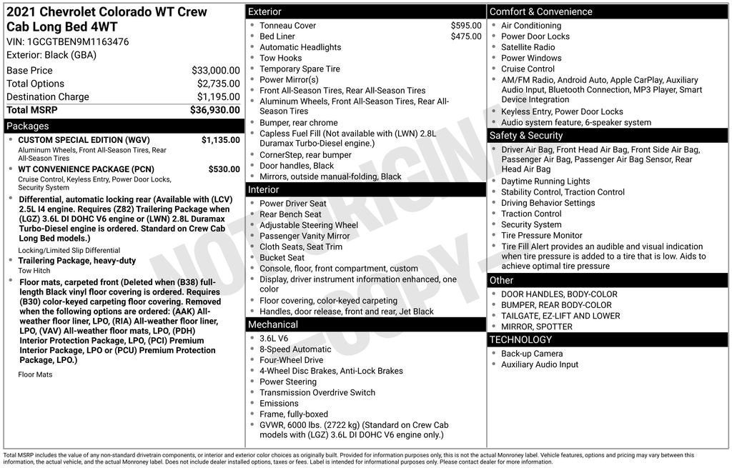 2021 Chevrolet Colorado WT