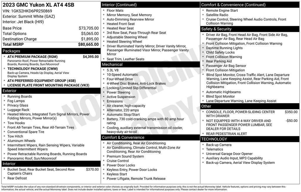 2023 GMC Yukon XL AT4
