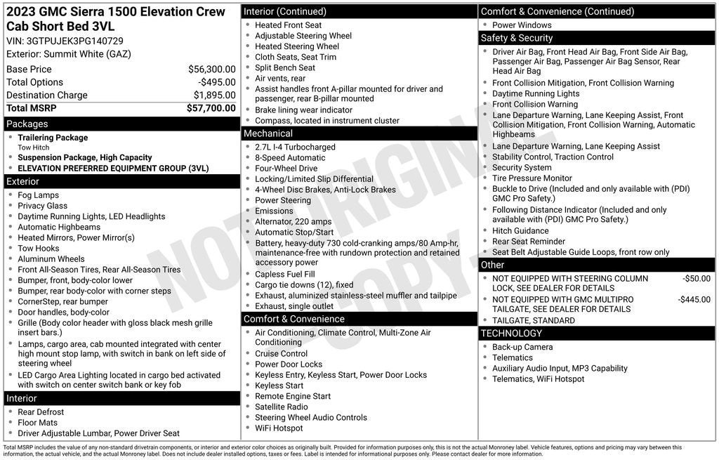 2023 GMC Sierra 1500 Elevation