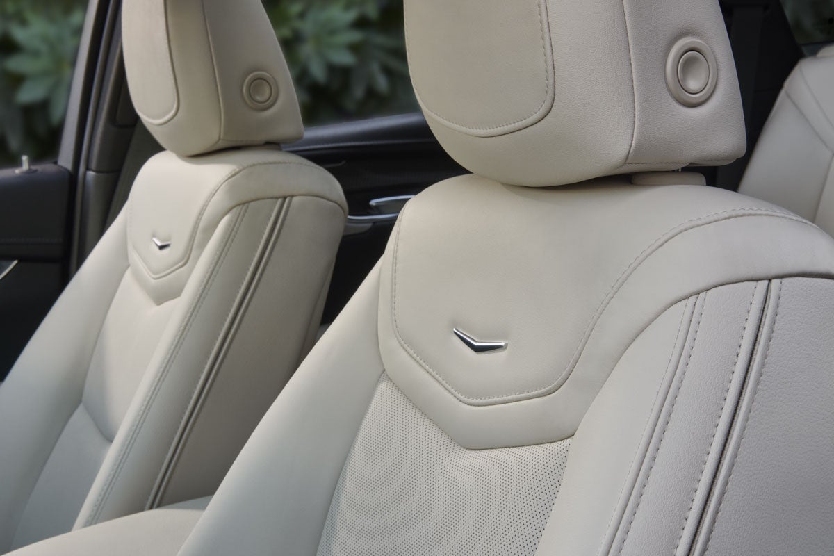 Close-Up of White Interior Seating Inside the 2026 Cadillac XT5